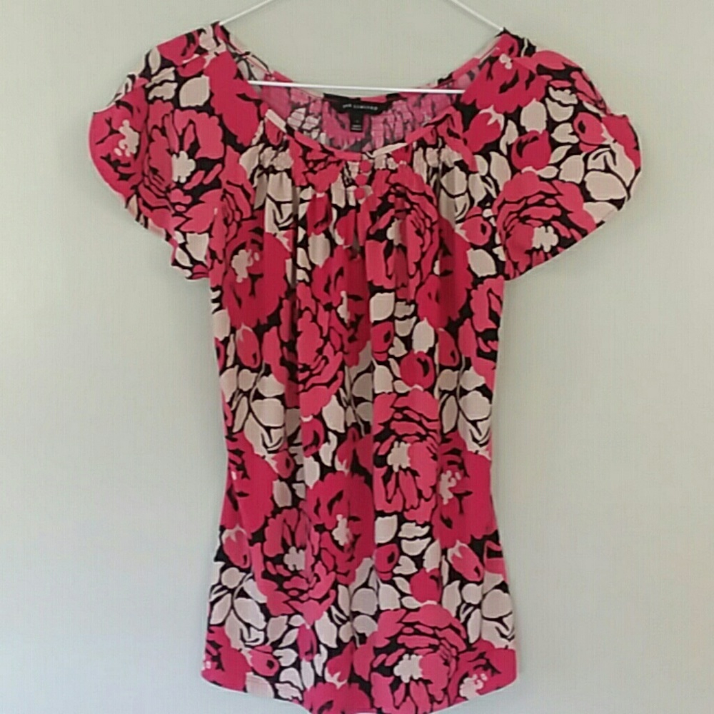 3/$6 The Limited pink floral blouse sz S